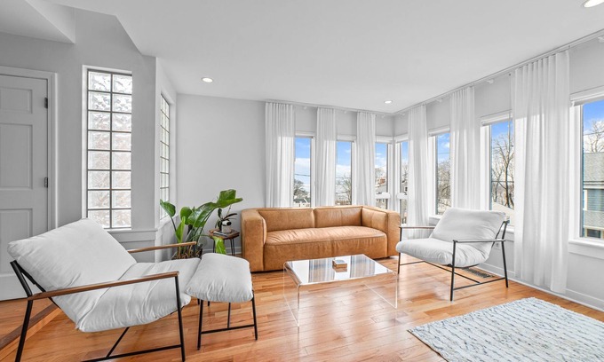 Waveland House | Panoramic views, steps to the water, 7 minute walk to private beach.