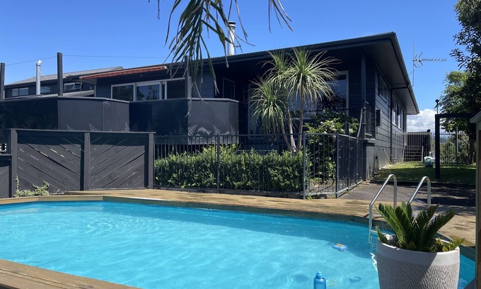 Papamoa Beach House | Papamoa beach, house with pool & spa, quick 4 min walk to the beach!