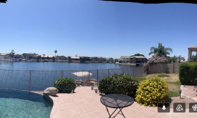 Arrowhead Lakes House | Paradise Lake with boat, fishing, infinity pool, water slide