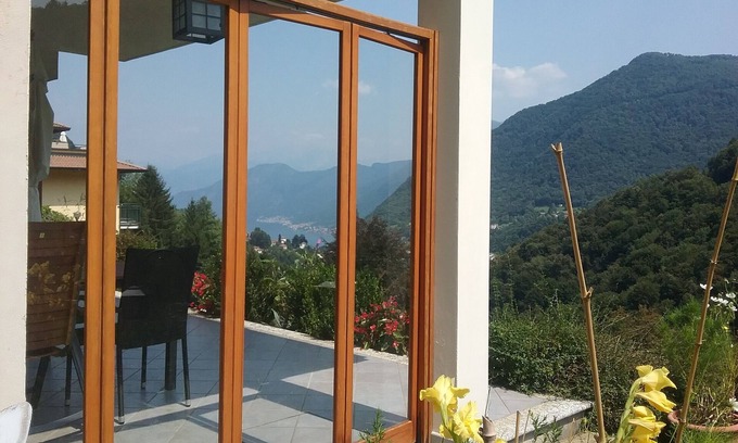 Cerano d'Intelvi Apartment | Paradise location, bright, large private garden, lake and mountain views.