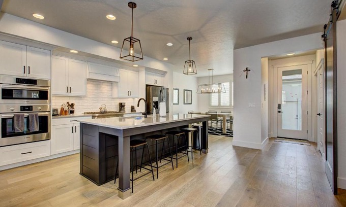 Warm Springs Villa | Park Place is a new, modern and sophisticated townhome in desirable Harris Ranch with use of community pool near Bown Crossing, Barber Park, Greenbelt and foothills trails, hike or float the river or ride the greenbelt from here