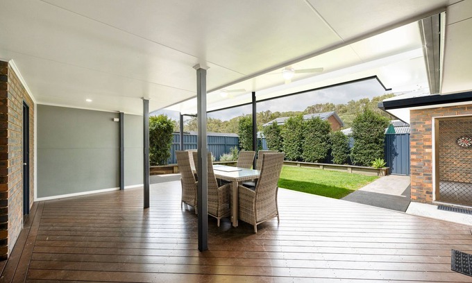 Yamba House | Parkview Yamba Escape, Pet Friendly ,Park-facing location, offering a tranquil retreat