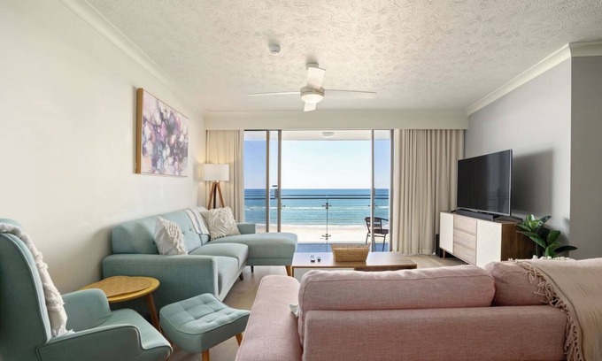 Palm Beach Apartment | Pastel Drift Beachfront Haven by Dining and Parks