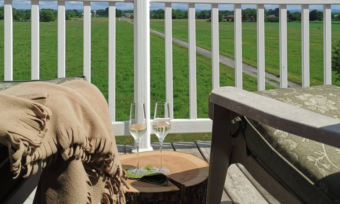 Huntingdon Apartment | Peaceful country getaway with private outdoor hot tub and magnificent views.