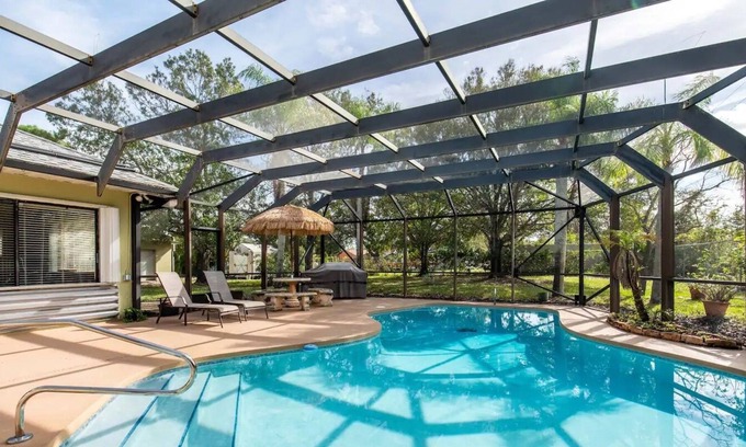 Grant-Valkaria House | Peaceful Paradise w/ Heated Pool Steps from River
