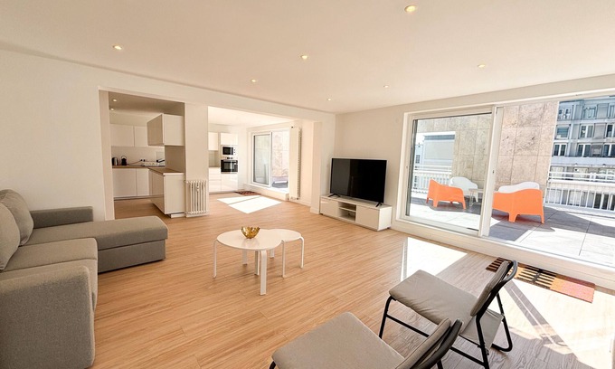Quartier Chorier-Berriat Apartment | Penthouse, Mountain view terrace