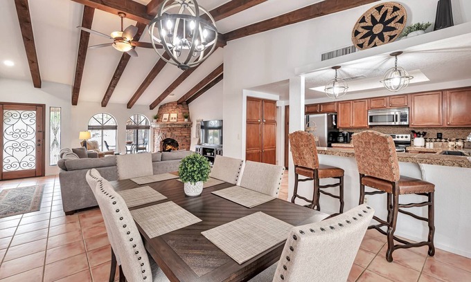 Fountain Hills House | Perfect for Entertaining! Near Mayo Clinic, Heated Pool, Outdoor Firepit, Mountain Views + FREE Golf