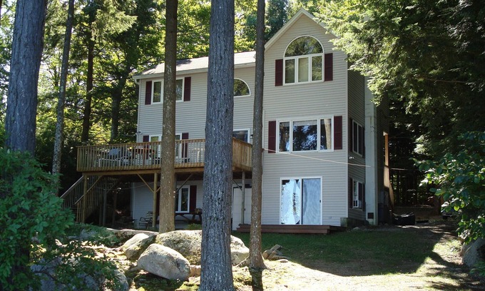 South Casco House | Pet-friendly home with stunning views and a large sandy beach on Sebago Lake!