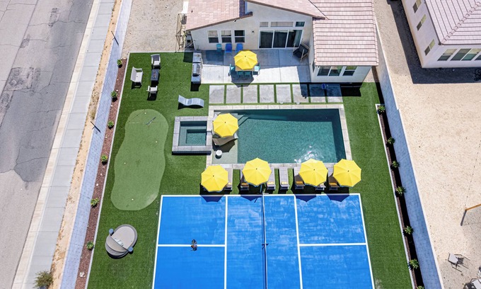 Desert Hot Springs House | Pickleball, Gameroom, Pool & Hot Tub, Firepit, BBQ