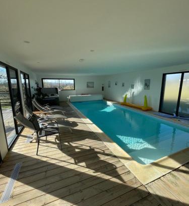 Saint-Martin-l'Hortier House | Piscine intérieure privée chauffee toute l annee et spa St Martin