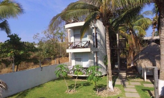 Brisas de Zicatela Apartment | Playa Bruja Zicatela Apt. 3, Beach Front, Kitchen, AC, Starlink, Pool & More