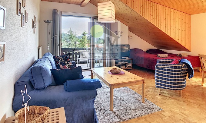 Leysin Ski Chalet | Plein Ciel A10 Spacious 38m2 studio apartment for up to 4 people (2 adults and 2 children), close to