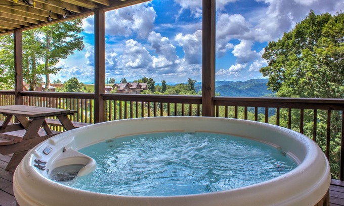 Wolf Laurel Cabin | Points of View | Stunning 4BR Cabin w/Hot Tub & Ski Access Near Asheville