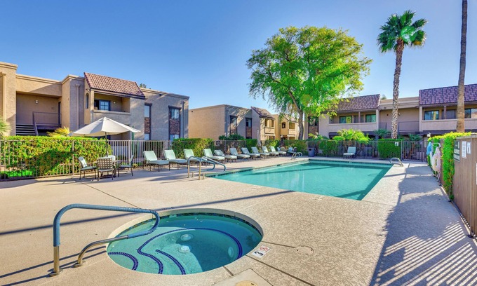 Las Colinas Horizontal Condo | Pool & Hot Tub Access: Scottsdale Condo w/Patio!