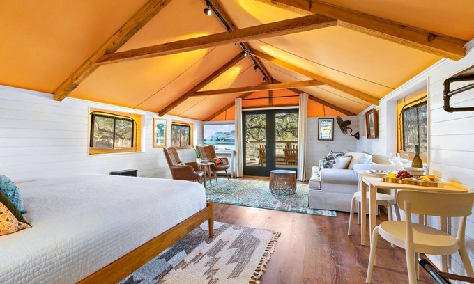 Ingram Cabin | Pool + River + Hot Tub + Lakefront + Firepit