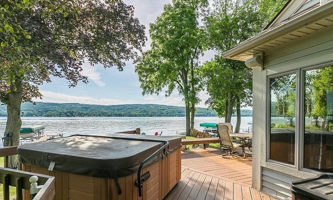 Honeoye House | Premier lakefront property with upscale finishes and stunning sunset views!