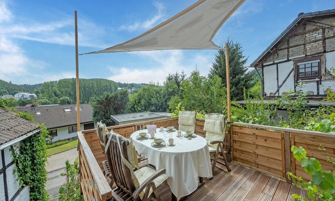 Schleiden House | Pretty Holiday Home in Schleiden with Balcony and Barbecue