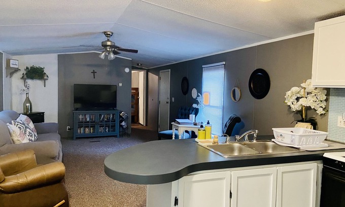 New Rumley House | Private 2 bedroom home on nearly 8 acres. Sits within 15 minutes of 3 lakes.