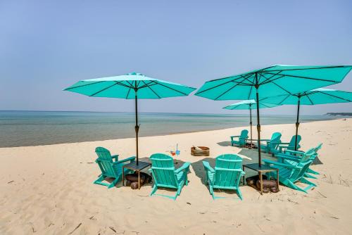 Pentwater House | Private Beachfront Lake Michigan Rental with Kayaks