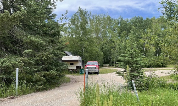 Manitoba RV Rental | Private campsite less then a mile from the bel air provincial forest