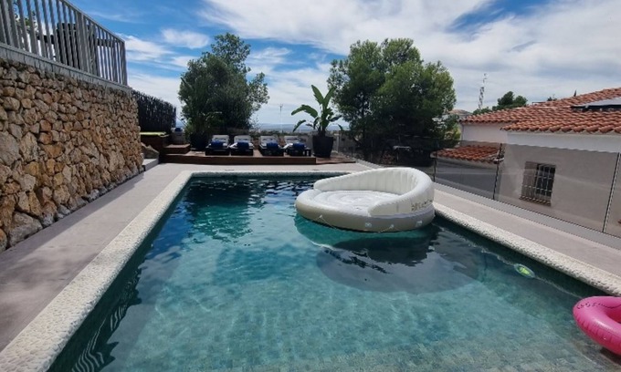 Vallpineda Villa | Private Detached Villa in Sitges with huge Salt Water Pool & Stunning Sea Views!