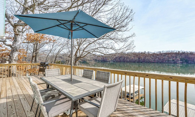 Stover Cabin | Private Dock & Decks: Lakefront Retreat in Stover!