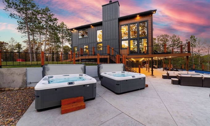 Minong Cabin | Private Lakeside Mansion - Heated Pool - Two Hot tubs - Home Theater - 10000SF