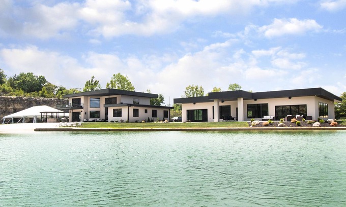 Washington House | Private luxury 20-acre estate featuring a white sand beach and 8-acre lake