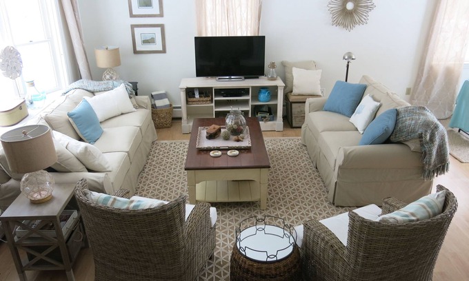 Lagoon Heights House | Private Meadow View Family Retreat - 4 BR, AC, Large Yard, Tennis, on Bike Path