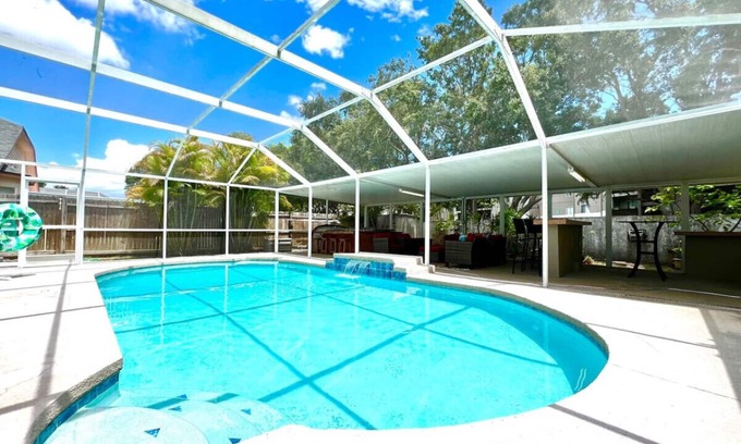 Town N County Park House | Private Oasis Retreat Heated Pool Hot Tub Beaches
