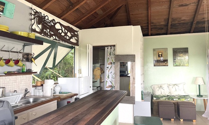 Falmouth Harbour Cottage | Private Quiet Secluded Cottage nestled in hills above Falmouth Harbour