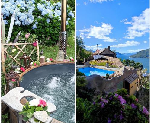 Maccagno House | Private Romantic Wellness Lake View Retreat- Whirlpool Hammam Spa e Piscina panoramica