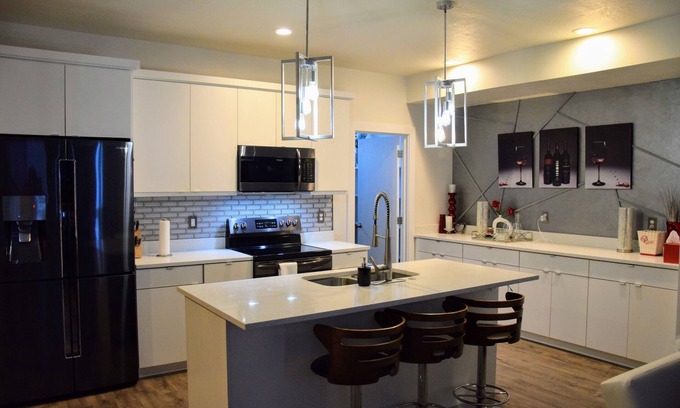 West Valley City House | Private rooftop patio on stylish 4 level townhome