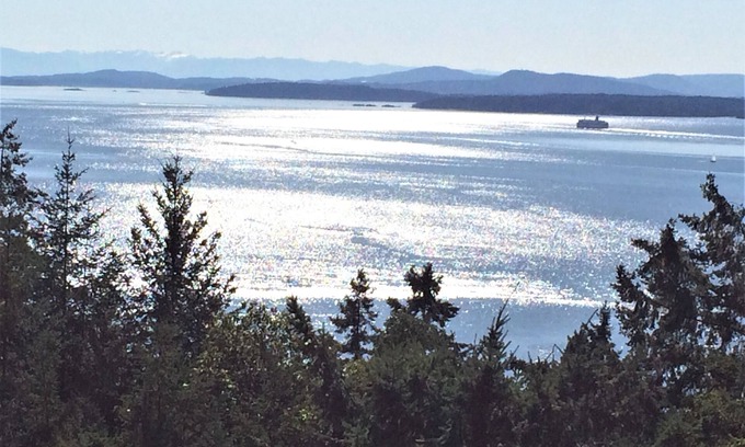 Pender Island Villa | Private, spectacular ocean vistas, swimming pool, EV charger !
