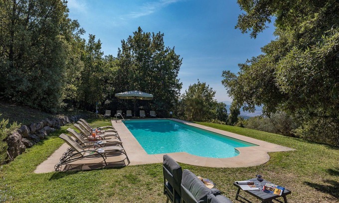 Gambassi Terme Villa | Private Villa with WIFI, private pool, TV, terrace, panoramic view, parking, close to San Gimignano