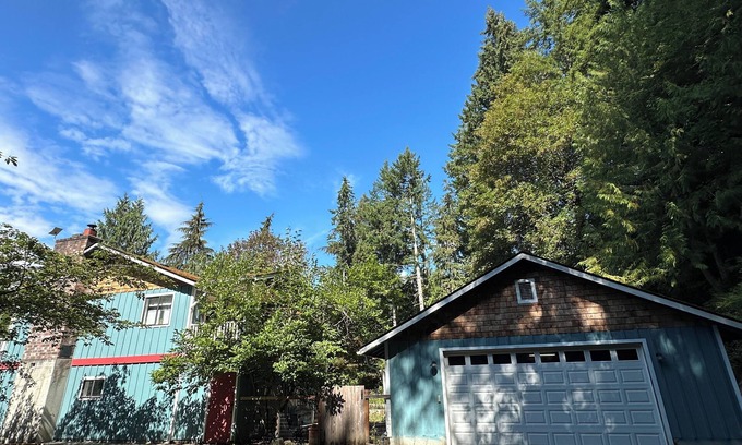 West Hills Cabin | Private wooded retreat cabin with hot tub in Seabeck