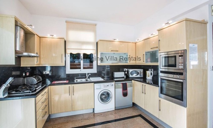Protaras Villa | Protaras Mesogeios Villa ME2 - Modern 4BDR Villa with Pool, Sleeps 8