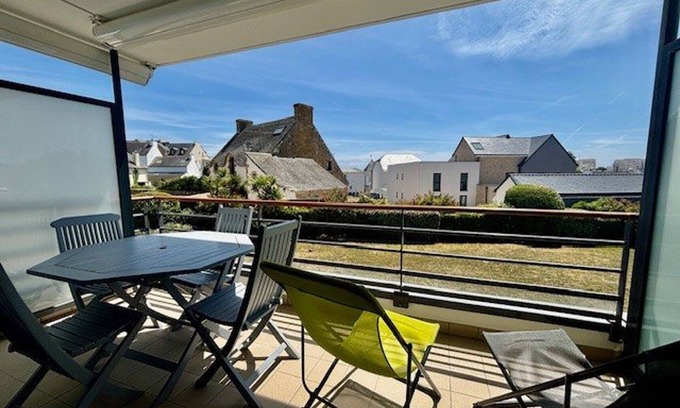 Quiberon Apartment | Quiberon: Appartement 2 Pièces, Balcon Sud, Parking, WIFI, Proche Plage et Centre, 2 Pers, 43m²