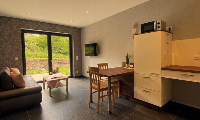 Schmidt Apartment | Quiet barrier-free vacation apartment by the pond in Schmidt Pet-friendly