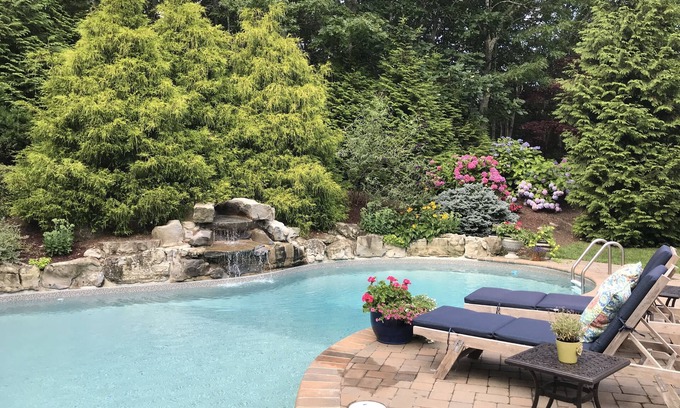 Sag Harbor House | Quiet Cul de Sac, Sag Harbor Village 1 mi, Heated Salt Water Pool w/Waterfall