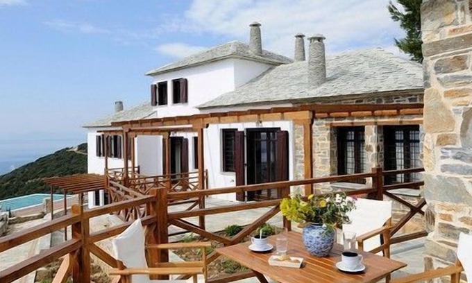 Lafkos Villa | R 1304 Bemus Junior Villa With Fireplace, Garden View & Private Balcony or Terrace