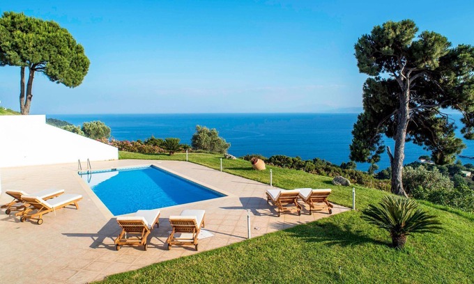 Agia Paraskevi Villa | R 1464 Villa B with Sunbeds, Verenda & Private Pool.