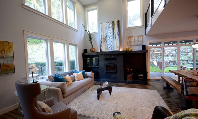 Metro Vancouver Regional District House | Rare Find! A Home Nestled in Forest, Lake & Fjord!