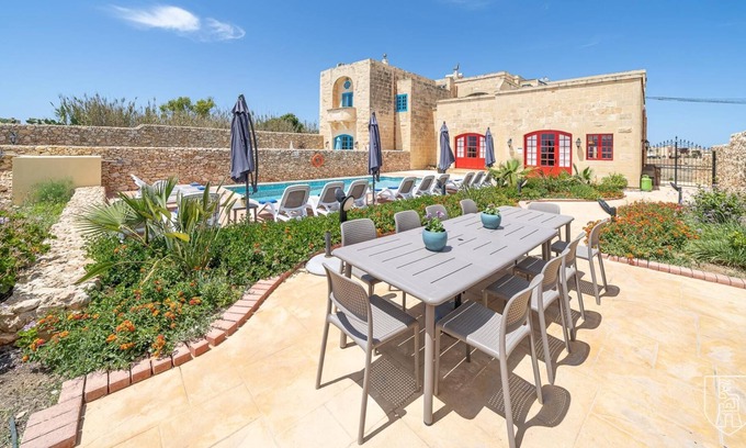 San Lawrenz Other | Razzett Gaia - Farmhouse with garden, pool and sea views, sleeps 16