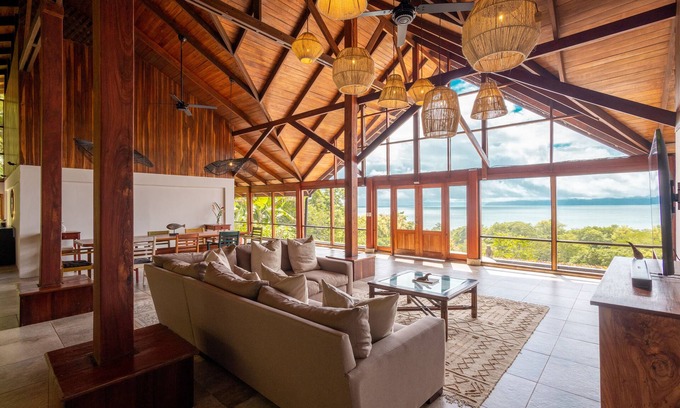 Pavones House | Recently remodeled home with sunset, ocean and jungle views and great surf!