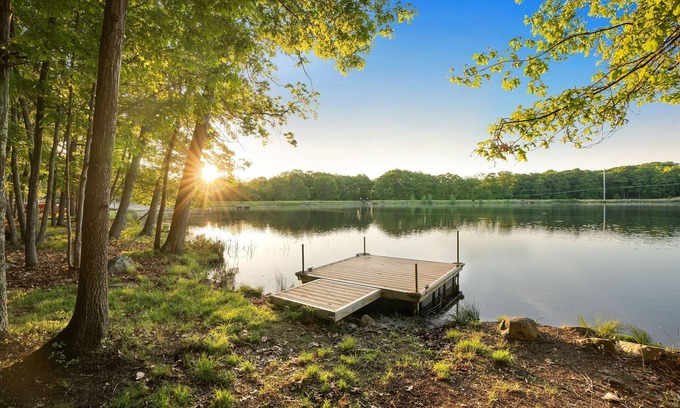 Pocono Mountain Lake House | Reduced Aug 26-28! Lakefront, Hot Tub, Pool, Games Fully Loaded, Dock