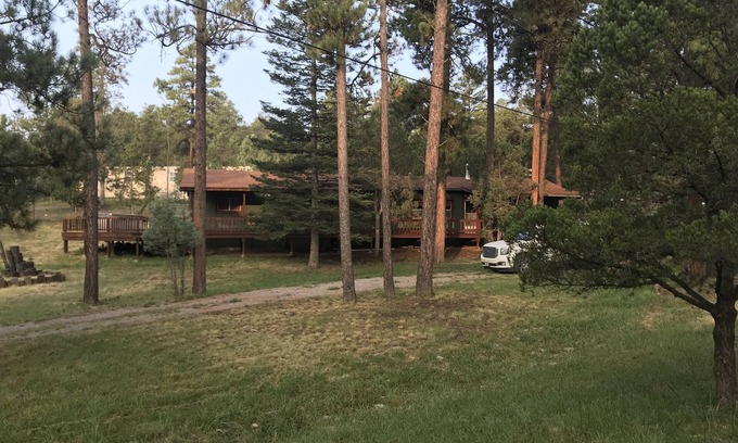 Ruidoso House | Relax and Unwind On The Huge Decks Under The Pine Trees!