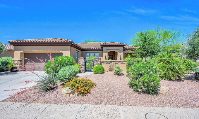 Corte Bella House | Relaxing Desert Retreat in 55+ Gated Community - Clubhouse, Pool & Pet Friendly!