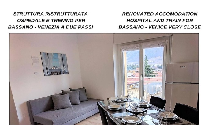 Trento Apartment | RENOVATED. MOUNTAIN VIEW. Hospital and Gocciadoro park area (1-6 people