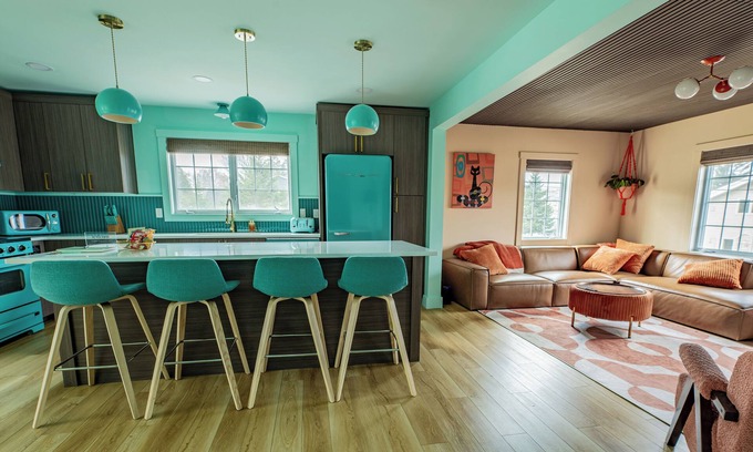 Fort Kent Mills House | Renovated Retro 3BR Getaway - Hot Tub & Trail Access